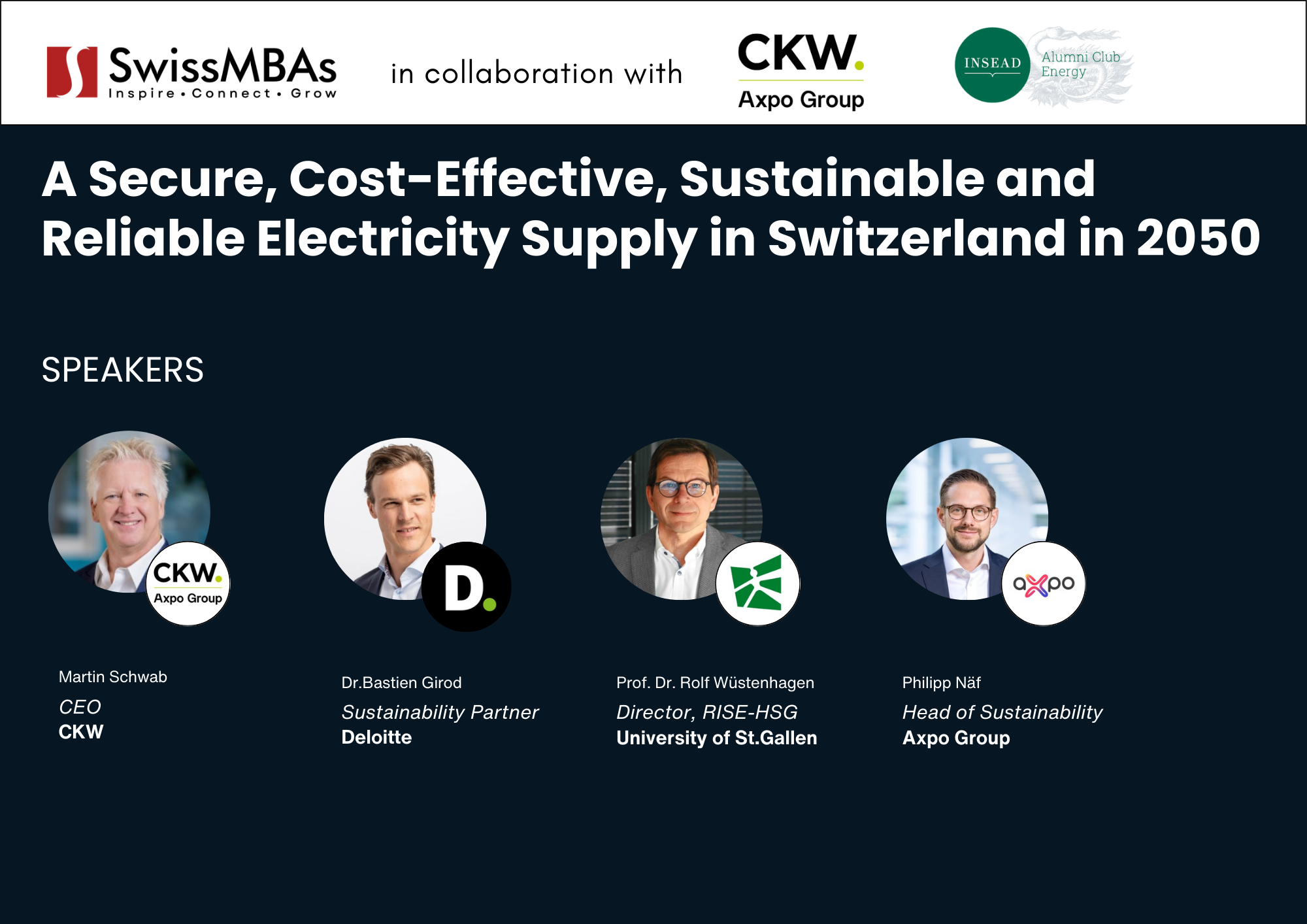 A Secure, Cost-Effective, Sustainable and Reliable Electricity Supply in Switzerland in 2050