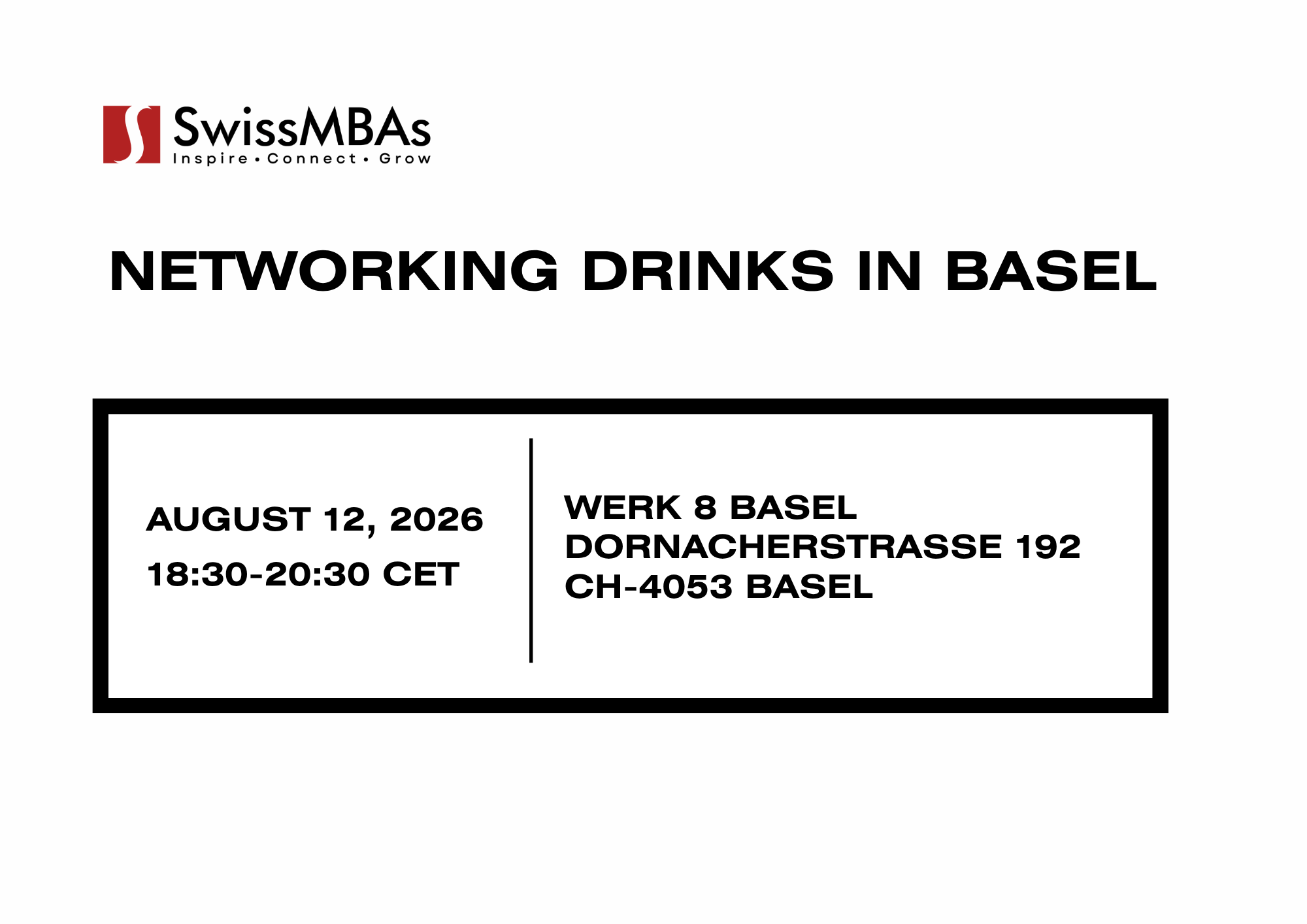 Networking Drinks in Basel (August 2026)